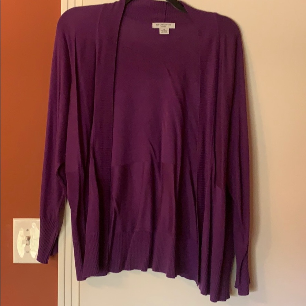 Purple cardigan